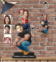 Kişiye Özel Aile Ahşap Biblo ve Anahtarlık-10