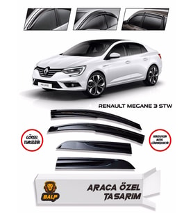 Renault Megane 3 Stw Cam Rüzgarlığı 4lü (Siyah)