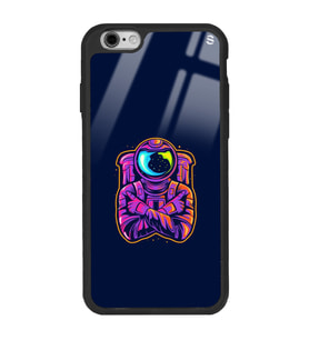 iPhone 6s Neon Astronot Tasarımlı Glossy Telefon Kılıfı