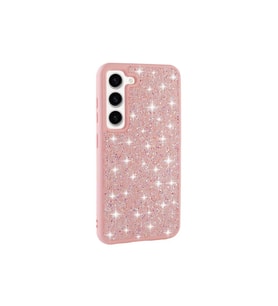 Samsung Galaxy S23 Uyumlu Kılıf Parlak Taşlı Tasarım Zore Pırlanta Kapak (Pembe)