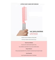 Saçlara Kolay Şekil Veren Saç Kurutma Fırçası Apıeu Easy Hair Dry Brush