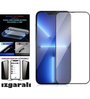 Iphone 11 Hayalet Ekran Koruyucu Toz Filitreli Izgaralı Anti Dust Tam Kaplayan Kırılmaz Cam