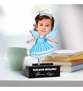 Melek Kız Kostümlü Çocuk Karikatürlü Biblo