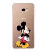 Samsung Galaxy J4 Plus Kapak Mickey Mouse Tasarımlı Şeffaf Silikon Kılıf