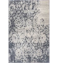 Eliana Home Baskılı, Yıkanabilir Kaymaz Taban Salon Halısı LNA1199 100x150 cm (Gri)