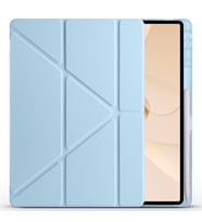 Huawei Matepad 12X Uyumlu Kılıf Zore Tri Folding Kalem Bölmeli Standlı Kılıf (Mavi)