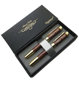 Signator® ST221 Sedefli Lake Gold Kalem Seti - Dolma Kalem + Roller Kalem  İsme Özel Kalem (Karışık)