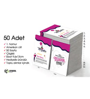 En güzel Hediye İnformal 50 Adet Çizgisiz Mini Not Defteri 9x13 cm 1.Hamur Amerikan Cilt 50 Sayfa
