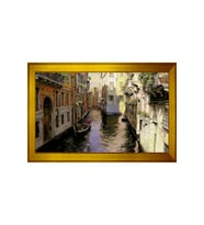 Manzara Temalı Kanvas Tablo 80 x 110 cm Gold Çerçeve