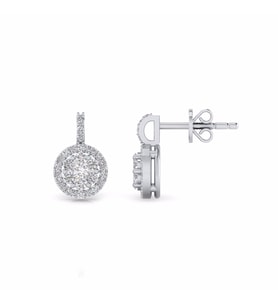 0,40 Karat Pırlantalı Küpe (Altın-Beyaz)