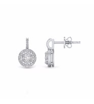 0,40 Karat Pırlantalı Küpe (Altın-Beyaz)