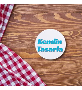 Kişiye Özel Tasarım Bardak Altlığı - Kendin Tasarla Fotoğraflı, Logolu ve İsimli Yuvarlak İçecek Altlığı