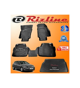 Opel Astra H 3d Paspas + 3d Bagaj Havuzu Hb 2004-2015 Arası Siyah Set