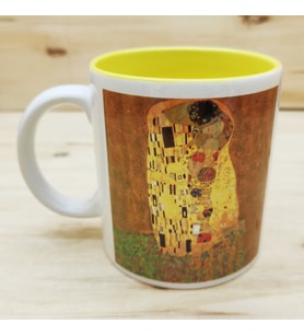 Gustav Klimt - İçi Renkli Kupa Sarı 1