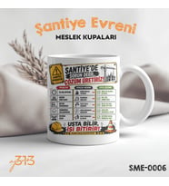 Komik Şantiye Kupası – Sorun Değil Çözüm Üretiriz Baskılı Seramik Kupa