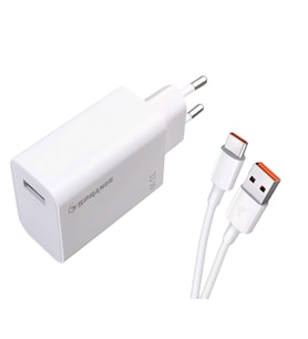 Sprange PTX33 33W Qualcomm Quick 4.0 Şarj Başlık USB -Type-C Data & Şarj Kablosu