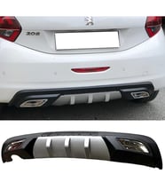 Peugeot 208 Difüzör Difizör Gri + Kare Egzoz Görünüm C Tip 2004 - 2009