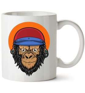 Monkey Baskılı Porselen Kupa Bardak