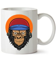 Monkey Baskılı Porselen Kupa Bardak