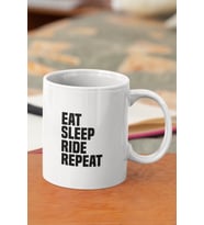 Eat Sleep Ride Repeat Baskılı Kupa Bardak