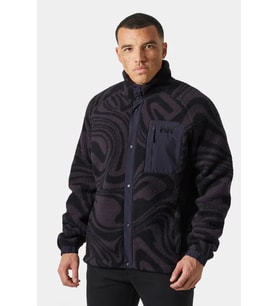 Helly Hansen Erkek Panorama Printed Pile Snap Mont (Siyah)