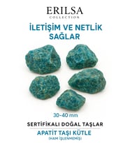 Sertifikalı Ham İşlenmemiş Apatit Taşı Kütle – El Taşı - Zihinsel Güç ve İlham Veren Doğal Enerji (Çok Renkli)