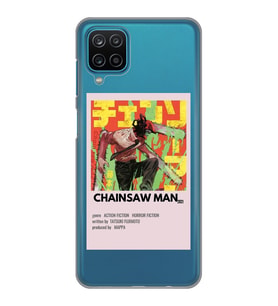 Samsung Galaxy A22/M22/M32 Uyumlu Chainsaw Man Anime Desenli Şeffaf Telefon Kılıfı