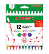 Alpino Double Keçeli Kalem Çift Taraflı 12 Renk