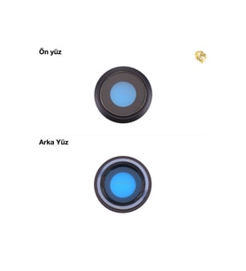 İphone 8 Kamera Lensi Full Siyah Kamera lensi sade lens kamera camı kamera merceği