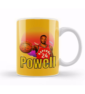 Norman Powell Vintage Art   Legend Basketball Gft Kupa Bardak Porselen