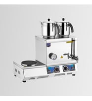 Remta K34 40 Model İki Demlikli Pleytli Elektrikli Çay Ocağı - Kahveci Takımı 28 lt 3000 W