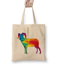 Geometric Animal Rainbow Ram Bez Çanta Uzun Saplı