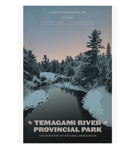 Temagami Nehri Il Parkı Tablo Ahşap Poster Dekoratif