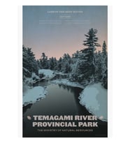 Temagami Nehri Il Parkı Tablo Ahşap Poster Dekoratif