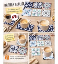 Dekoratif Desenler 4 7x7 – 6’lı Set Dekoratif Kare Tasarım