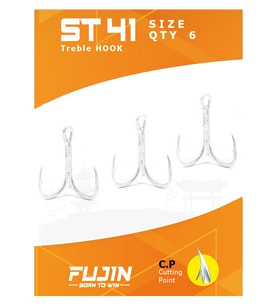 Fujin ST41 Üçlü Maket Balık İğnesi Nickel 4 no