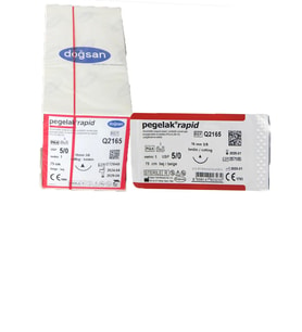Doğsan Pegelak Rapid 5/0 16mm 3/8 Keskin 75cm PGLA Emilebilir Sütur 1 Adet