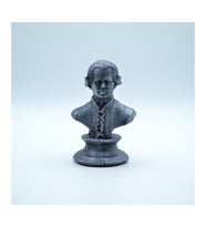 Mozart Heykel Büst Dekoratif Biblo (Gümüş)