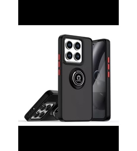 Xiaomi Mi 14T Pro Uyumlu Kılıf Montreal Yüzüklü Silikon Kapak - Siyah