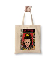 Stranger Things Eleven 09 Beyaz Bez Çanta Uzun Saplı Alışveriş Çantası Plaj Çantası