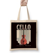 Cello Music Lover Cellist Musician Cello Player Orchestra Bez Çanta Uzun Saplı