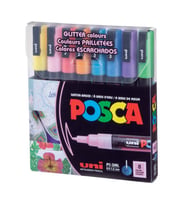 Uni Posca PC-3M Boyama Markörü 0.9-1.3 mm 8'li Set Simli Renkler