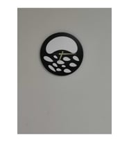 AS TASARIM LAZER NOVA MODEL DUVAR SAATİ 50 x 50 cm (SİYAH-BEYAZ)