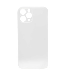 Apple iPhone 12 Pro Kılıf Ultra İnce Lüks Kamera Çıkıntılı PP Silikon (Renksiz)
