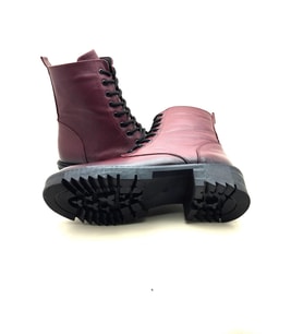 5003 MODA KADIN HAKİKİ DERİ UZUN KONÇLU POSTAL BOT (Bordo)