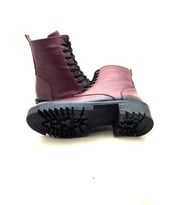 5003 MODA KADIN HAKİKİ DERİ UZUN KONÇLU POSTAL BOT (Bordo)