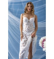 BALENLİ GECELİK ELBİSE SLİP KÜLOT TAKIM EKRU (MGP32291)