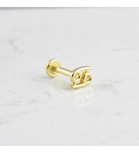 Glorria Altın Yengeç Burcu Tragus Piercing