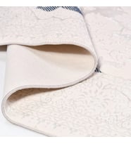 Makine Kaymaz Yıkanabilir Beyaz Klasik Triko Salon Halısı Mutfak Halısı Koridor Halısı Yolluk 17351