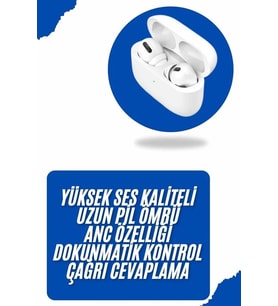 Bluetooth Kulaklık Kulak İçi Silikonlu Stereo Yüksek Ses Kaliteli Dokunmatik